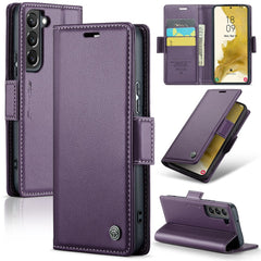 Étui en cuir CASEME 023 pour Samsung Galaxy S22+ 5G, blocage RFID, 3 emplacements pour cartes 