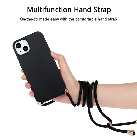 For iPhone 15 Eco Friendly Phone Case Compostable Wheat Straw+TPU Shock Absorbing Cover with Lanyard - TechGearPal