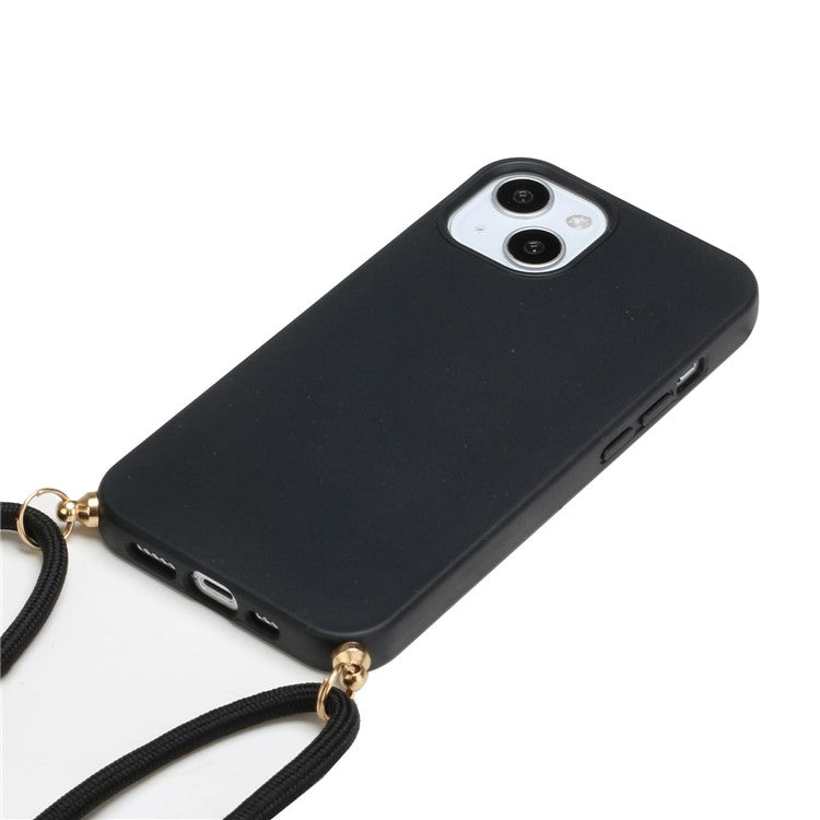 For iPhone 15 Eco Friendly Phone Case Compostable Wheat Straw+TPU Shock Absorbing Cover with Lanyard - TechGearPal
