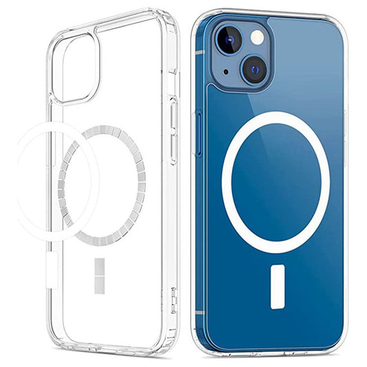Clear Phone Case for iPhone 15 , Magnetic Ring Acrylic+TPU Phone Shell Cover Compatible with MagSafe - TechGearPal