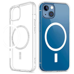 Clear Phone Case for iPhone 15 , Magnetic Ring Acrylic+TPU Phone Shell Cover Compatible with MagSafe - TechGearPal