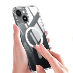 Clear Phone Case for iPhone 15 , Magnetic Ring Acrylic+TPU Phone Shell Cover Compatible with MagSafe - TechGearPal