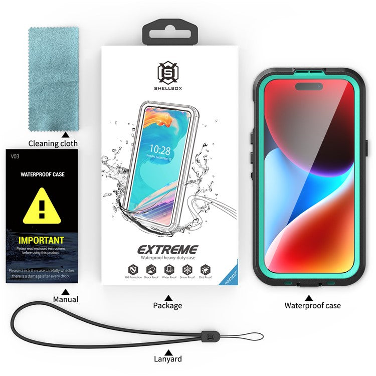 SHELLBOX Dot+ Series Compatible with MagSafe Phone Case for iPhone 15 IP68 Waterproof PC+TPU Clear Phone Cover - TechGearPal