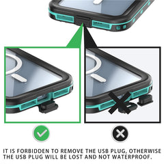 SHELLBOX Dot+ Series Compatible with MagSafe Phone Case for iPhone 15 IP68 Waterproof PC+TPU Clear Phone Cover - TechGearPal