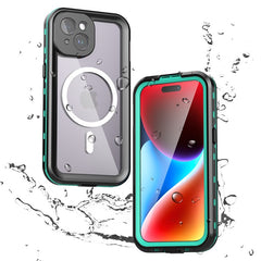 SHELLBOX Dot+ Series Compatible with MagSafe Phone Case for iPhone 15 IP68 Waterproof PC+TPU Clear Phone Cover - TechGearPal