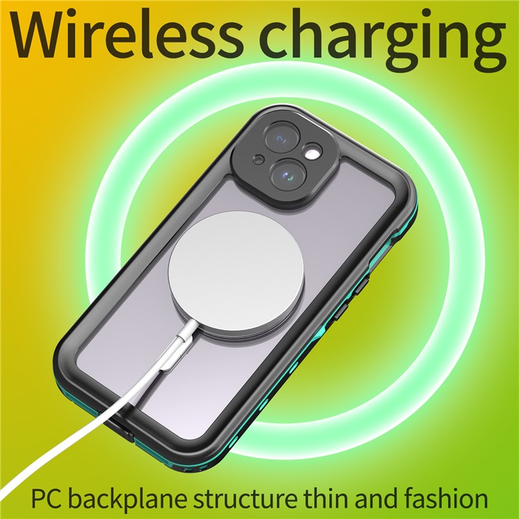 SHELLBOX Dot+ Series Compatible with MagSafe Phone Case for iPhone 15 IP68 Waterproof PC+TPU Clear Phone Cover - TechGearPal