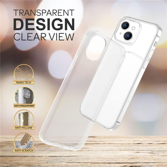 Anti-fingerprint Transparent TPU Case for iPhone 15 , Anti-scratch Protective Phone Cover - TechGearPal
