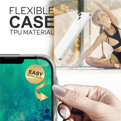Anti-fingerprint Transparent TPU Case for iPhone 15 , Anti-scratch Protective Phone Cover - TechGearPal
