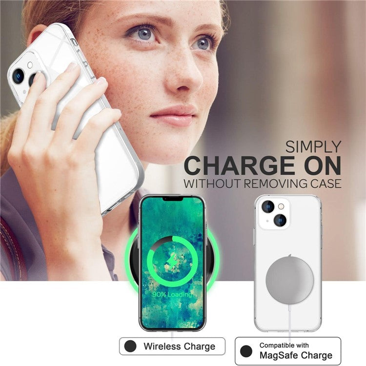 Anti-fingerprint Transparent TPU Case for iPhone 15 , Anti-scratch Protective Phone Cover - TechGearPal