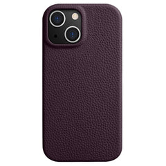 MELKCO For iPhone 14 Plus Genuine Cow Leather Coated PC Cover Protective Phone Case Compatible with MagSafe - TechGearPal