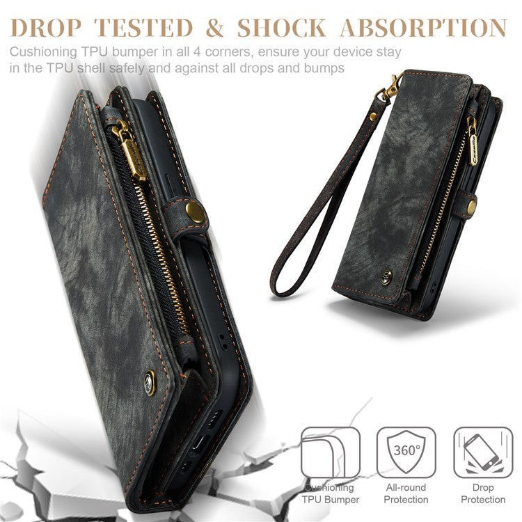 For iPhone 15 Pro Phone Cases CASEME Leather Cover with Detachable Wallet and Stra - TechGearPal