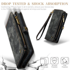 For iPhone 15 Pro Phone Cases CASEME Leather Cover with Detachable Wallet and Stra - TechGearPal