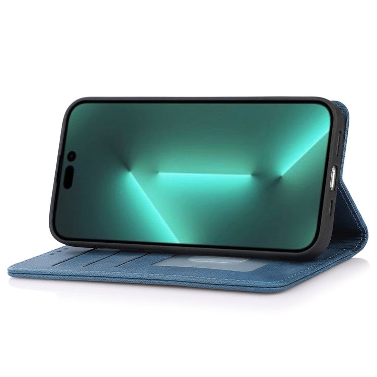 For iPhone 15 Pro Max PU Leather Wallet Phone Case Magnetic Closing Anti-drop Stand Cover - TechGearPal