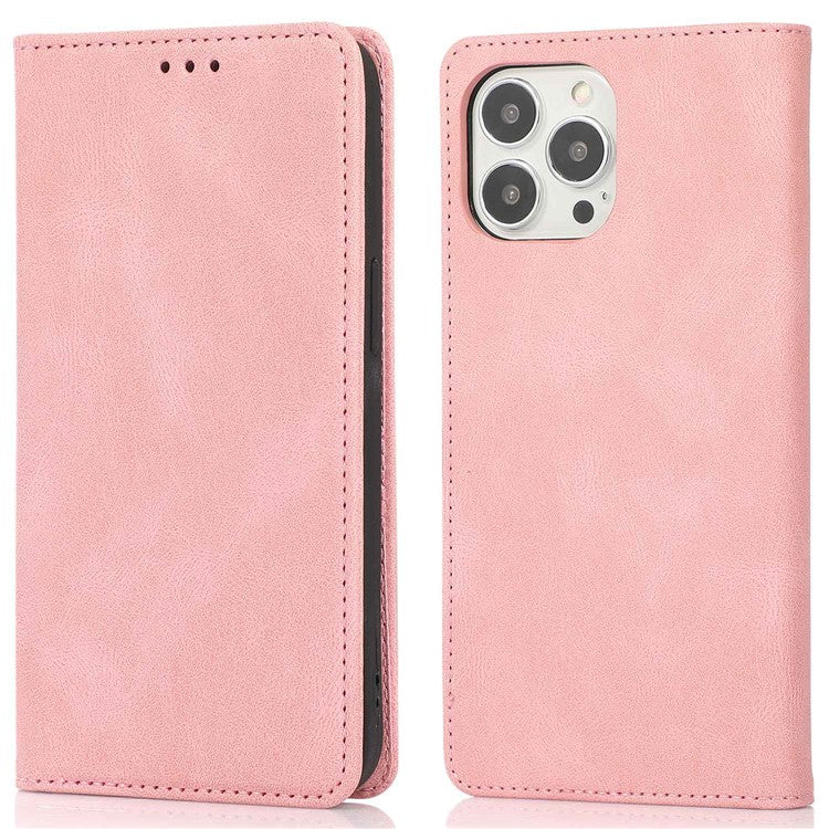 For iPhone 15 Pro Max PU Leather Wallet Phone Case Magnetic Closing Anti-drop Stand Cover - TechGearPal