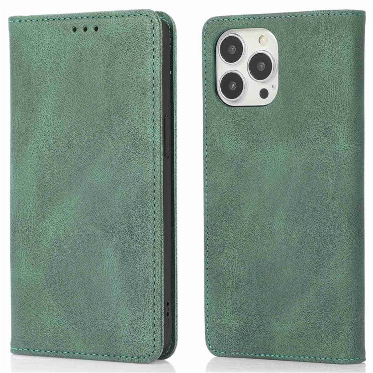 For iPhone 15 Pro Max PU Leather Wallet Phone Case Magnetic Closing Anti-drop Stand Cover - TechGearPal