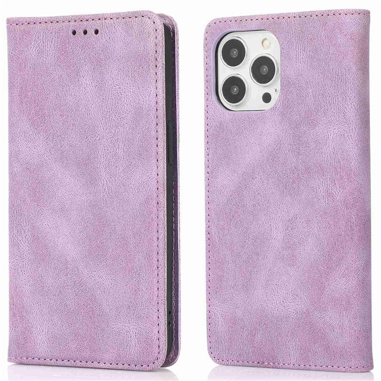 For iPhone 15 Pro Max PU Leather Wallet Phone Case Magnetic Closing Anti-drop Stand Cover - TechGearPal