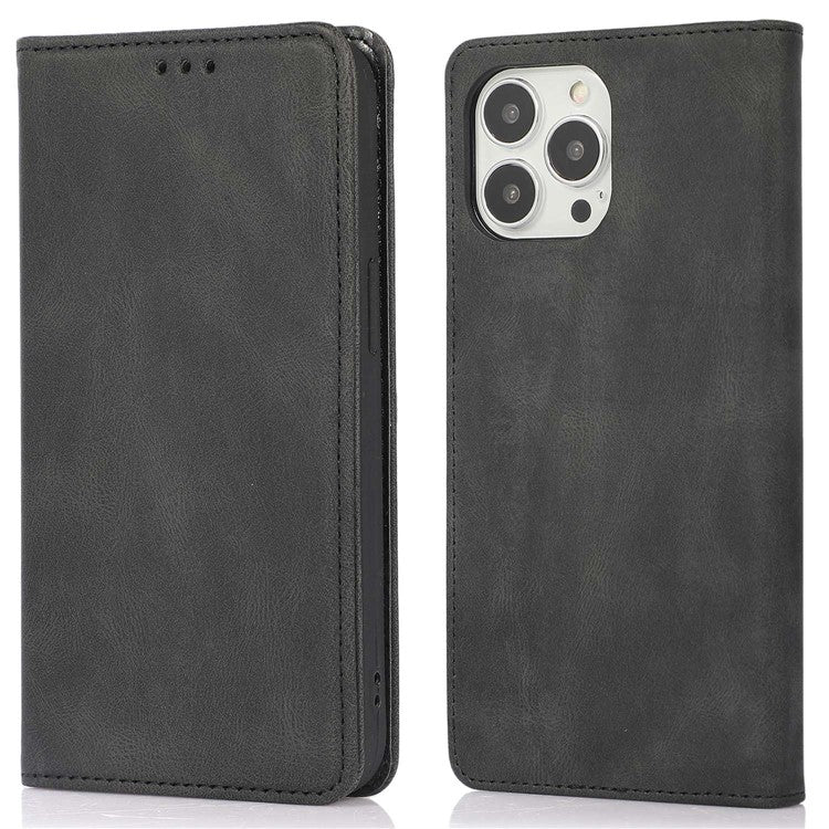 For iPhone 15 Pro Max PU Leather Wallet Phone Case Magnetic Closing Anti-drop Stand Cover - TechGearPal
