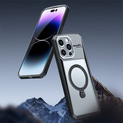XUNDD For iPhone 15 Plus Ring Kickstand Phone Cover Shockproof PC+TPU Phone Case Compatible with MagSafe - TechGearPal