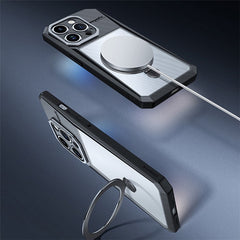 XUNDD For iPhone 15 Plus Ring Kickstand Phone Cover Shockproof PC+TPU Phone Case Compatible with MagSafe - TechGearPal