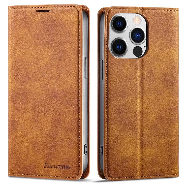 FORWENW Fantasy Series for iPhone 15 Pro Max Skin-touch PU Leather Magnetic Phone Case Phone Cover Wallet - TechGearPal