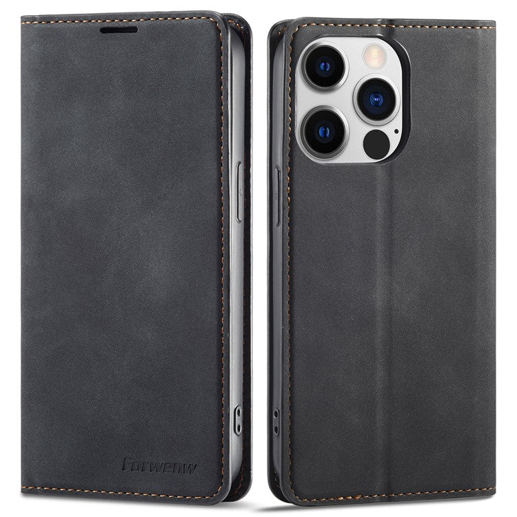 FORWENW Fantasy Series for iPhone 15 Pro Max Skin-touch PU Leather Magnetic Phone Case Phone Cover Wallet - TechGearPal