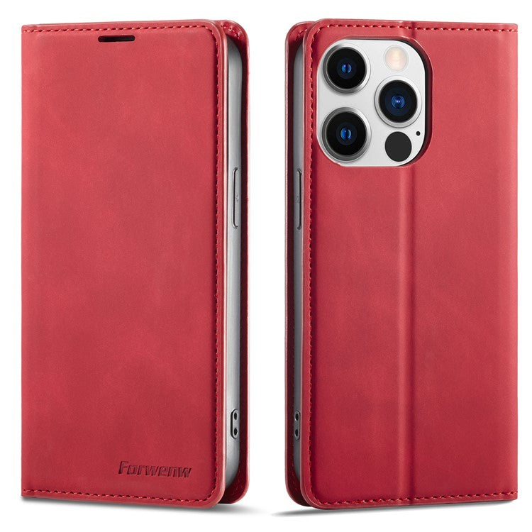 FORWENW Fantasy Series for iPhone 15 Pro Max Skin-touch PU Leather Magnetic Phone Case Phone Cover Wallet - TechGearPal