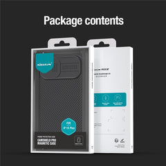 NILLKIN CamShield Pro Case for iPhone 15 Plus Magnetic Phone Cover Camera Lens Protection PC+TPU Cas - TechGearPal