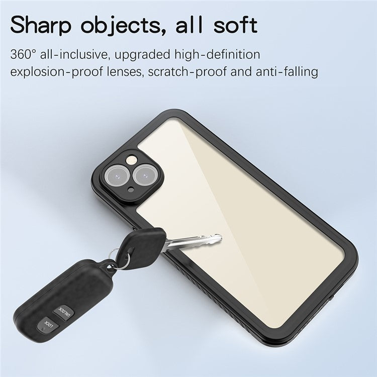 REDPEPPER FS Series for iPhone 15 Plus All-inclusive Phone Case IP68 Waterproof Dustproof Snowproof Clear Cover - TechGearPal
