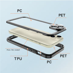 REDPEPPER FS Series for iPhone 15 Plus All-inclusive Phone Case IP68 Waterproof Dustproof Snowproof Clear Cover - TechGearPal
