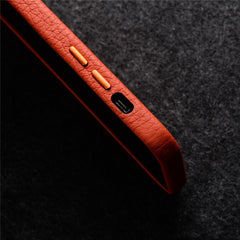 MELKCO For iPhone 14 Plus Case Magnetic Genuine Cow Leather+PC Anti-drop Phone Cove - TechGearPal