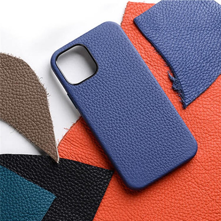 MELKCO For iPhone 14 Plus Case Magnetic Genuine Cow Leather+PC Anti-drop Phone Cove - TechGearPal