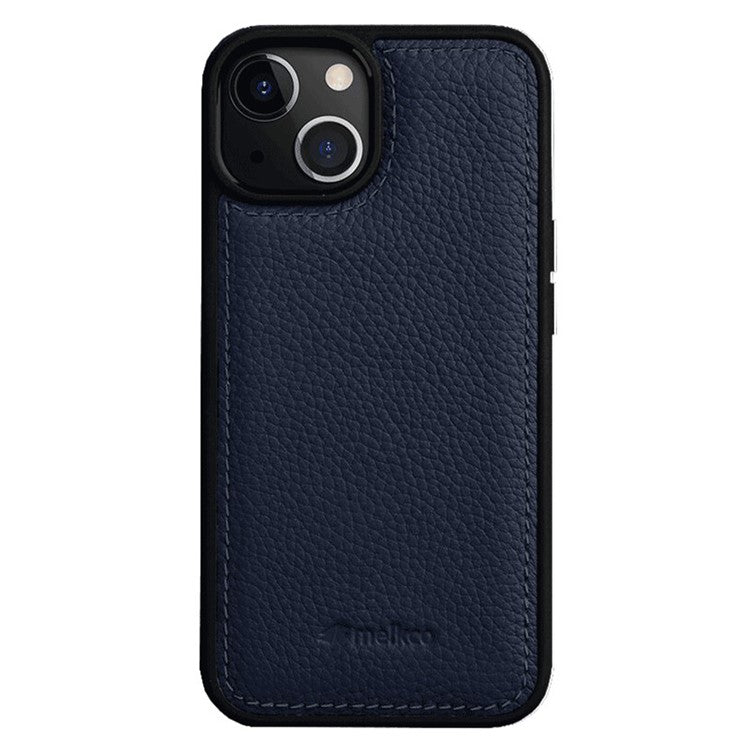 MELKCO For iPhone 15 Plus Case Genuine Cow Leather+PC Back Shell Phone Cove - TechGearPal