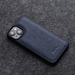 MELKCO For iPhone 15 Plus Case Genuine Cow Leather+PC Back Shell Phone Cove - TechGearPal