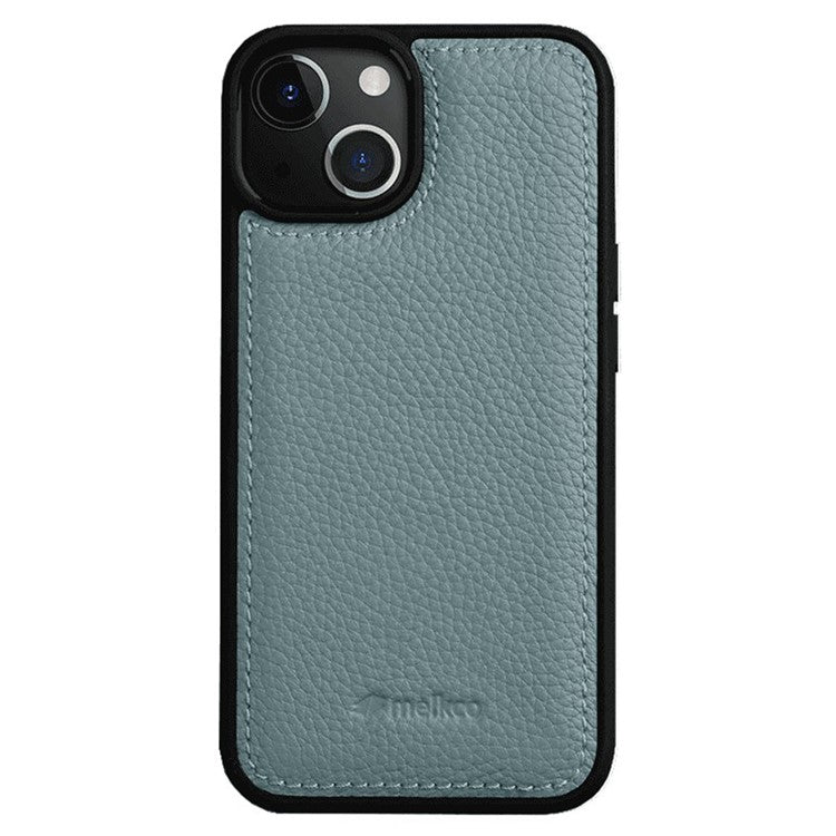 MELKCO For iPhone 15 Plus Case Genuine Cow Leather+PC Back Shell Phone Cove - TechGearPal