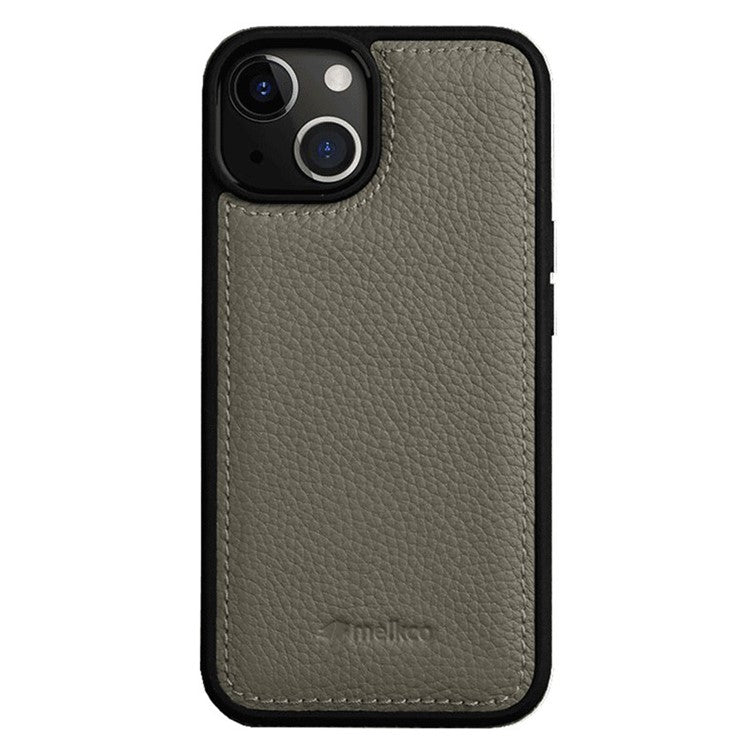 MELKCO For iPhone 15 Plus Case Genuine Cow Leather+PC Back Shell Phone Cove - TechGearPal