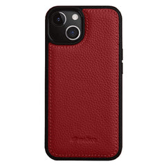 MELKCO For iPhone 15 Plus Case Genuine Cow Leather+PC Back Shell Phone Cove - TechGearPal