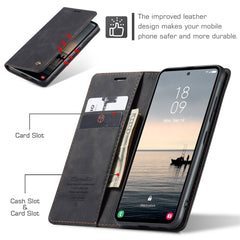 CASEME 013 Series For Samsung Galaxy S23 FE Case PU Leather Stand Folio Phone Cover