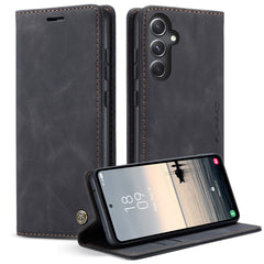 CASEME 013 Series For Samsung Galaxy S23 FE Case PU Leather Stand Folio Phone Cover