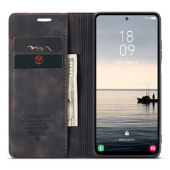 CASEME 013 Series For Samsung Galaxy S23 FE Case PU Leather Stand Folio Phone Cover