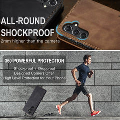 CASEME 013 Series For Samsung Galaxy S23 FE Case PU Leather Stand Folio Phone Cover
