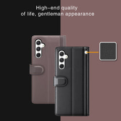 Étui portefeuille en cuir véritable pour Samsung Galaxy S24 