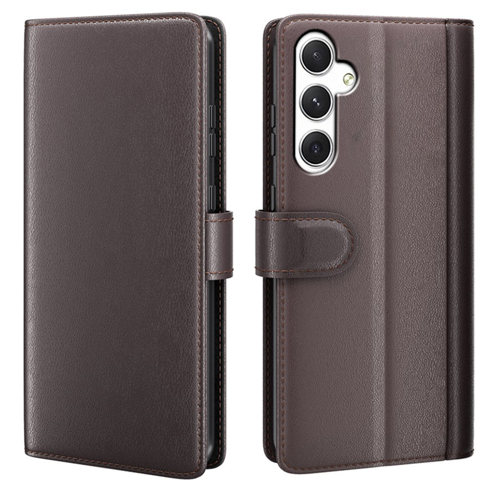 Étui portefeuille en cuir véritable pour Samsung Galaxy S24 