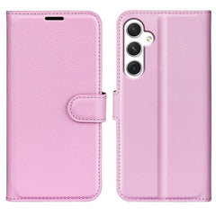 For Samsung Galaxy S24 Case Magnetic Closure Litchi Texture Leather Phone Cover