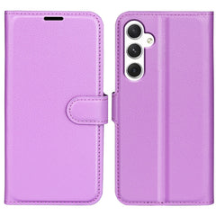 For Samsung Galaxy S24 Case Magnetic Closure Litchi Texture Leather Phone Cover