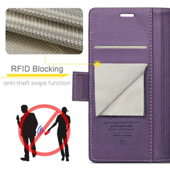 For Samsung Galaxy S23 FE Leather Case CASEME 023 RFID Blocking 3 Card Slot Mobile Cover