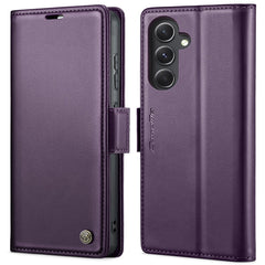 For Samsung Galaxy S23 FE Leather Case CASEME 023 RFID Blocking 3 Card Slot Mobile Cover
