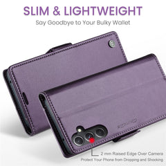 For Samsung Galaxy S23 FE Leather Case CASEME 023 RFID Blocking 3 Card Slot Mobile Cover
