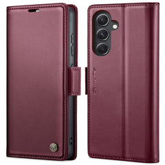 For Samsung Galaxy S23 FE Leather Case CASEME 023 RFID Blocking 3 Card Slot Mobile Cover