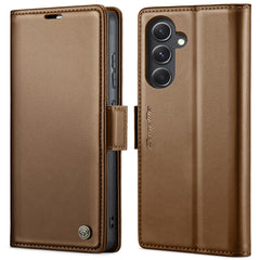 For Samsung Galaxy S23 FE Leather Case CASEME 023 RFID Blocking 3 Card Slot Mobile Cover