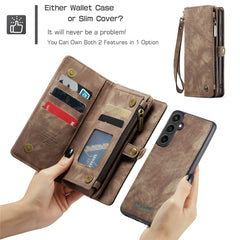 For Samsung Galaxy S23 FE Phone Cases CASEME Leather Cover with Detachable Wallet and Strap